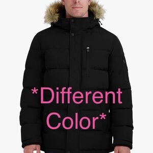 Nautica Slate Grey Parka Jacket with fur hood